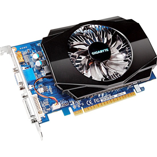 Видеокарта GIGABYTE GeForce GT 730 700Mhz PCI-E 2.0 2048Mb 1600Mhz 128 bit DVI, HDMI, D-Sub (GV-N730-2GI) — купить в интернет-магазине ОНЛАЙН ТРЕЙД.РУ