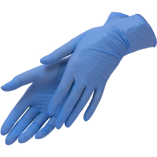 Перчатки нитриловые PLANET NAILS голубые, M, 100 шт