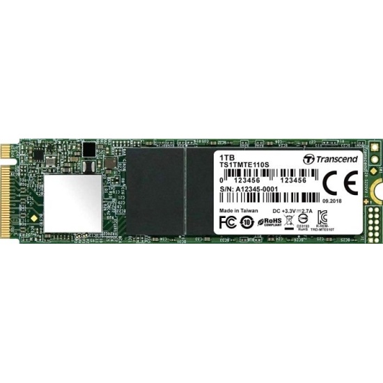 SSD диск TRANSCEND M.2 110S 1,0 Тб PCIe Gen3 x4 TLC 3D NAND TS1TMTE110S- низкая цена, доставка или самовывоз по Калуге. SSD диск Трансенд M.2 110S 1,0 Тб PCIe Gen3 x4 TLC 3D NAND TS1TMTE110S купить в интернет магазине ОНЛАЙН ТРЕЙД.РУ