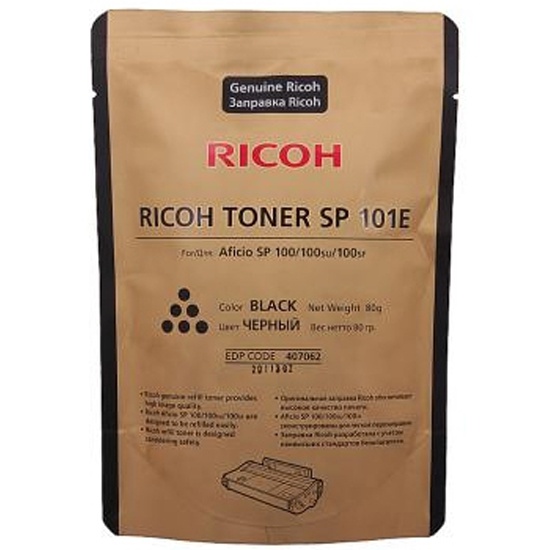 Тонер Ricoh SP 101E (407062) для заправки Aficio SP 100 / SP 100SU / SP 100SF 80 г (2К) — купить в интернет-магазине ОНЛАЙН ТРЕЙД.РУ